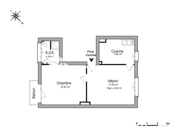 Location Appartement 2 pièces 45.83 m² - 34 RUE MAZAGRAN Niort 79000