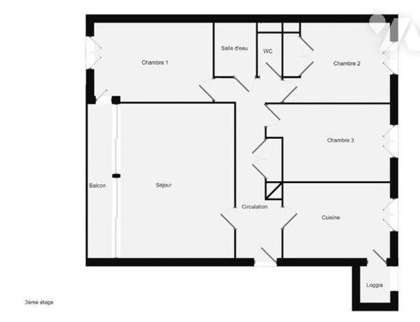 SPACIEUX APPARTEMENT TRAVERSANT  T4 AVEC BALCON  GARAGE ET CAVE 