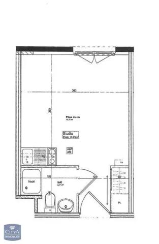 Appartement à louer 1 pièce 18.25m² Caluire-et-Cuire (69300)
