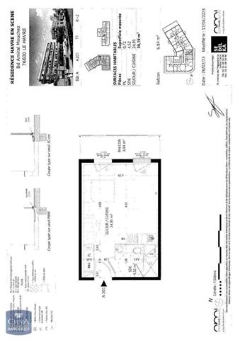 Appartement à louer 1 pièce 30.19m²