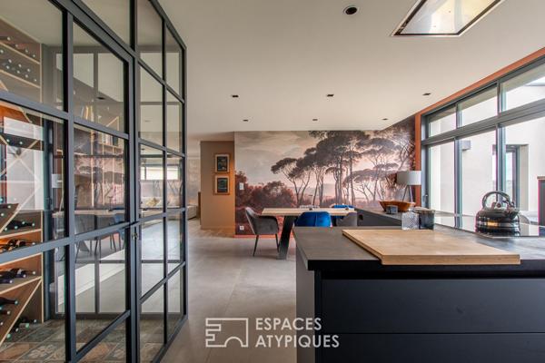 Lumineuse contemporaine au panorama verdoyant