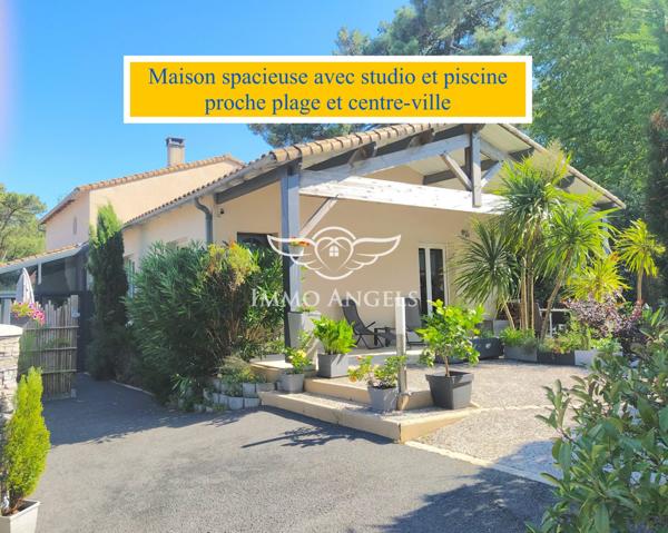 Maison spacieuse avec studio et piscine