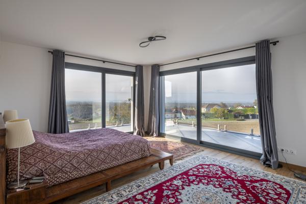 Loisin (74140) Villa contemporaine 2023 avec vue lac Léman, 207 m² habitables et terrasse panoramique