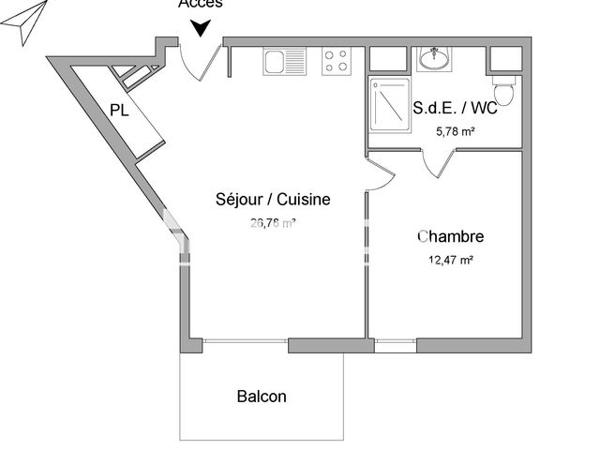 Location Appartement 2 pièces 45 m² - 12 ALLEE ALICE GUY Dijon 21000