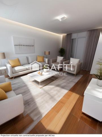 Deux pièces avec jardin et aperçu mer