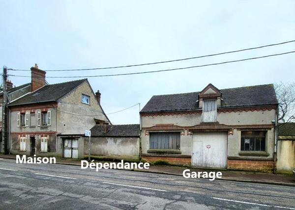 Maison à rénover (99m²), Nonancourt (27320), 7 pièces, garage, dépendance, cave à vin, terrain de 210 m². Prix HAI : 95 990