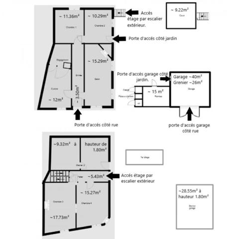 Maison à rénover (99m²), Nonancourt (27320), 7 pièces, garage, dépendance, cave à vin, terrain de 210 m². Prix HAI : 95 990
