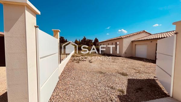 Maison neuve DPE A avec 3 chambres, terrain 1 200 m² et garages, à deux pas des grands axes