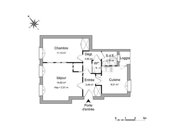 Location Appartement 2 pièces 43.76 m² - 8 RUE BRANDA Brest 29200