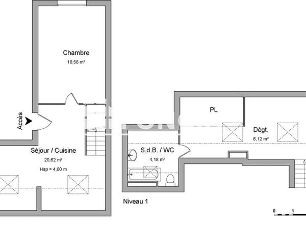 Location Appartement 2 pièces 49.5 m² - 76 RUE DE METZ Talange 57525