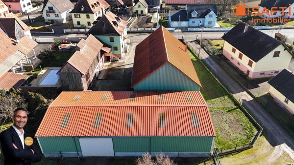 Hangar de stockage de 287m² au sol, le tout sur 8,90 ares !