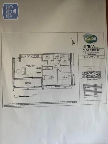 Appartement à louer 3 pièces 66.04m² Chenôve (21300)