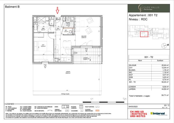 Appartement 2 pièces 50 m2