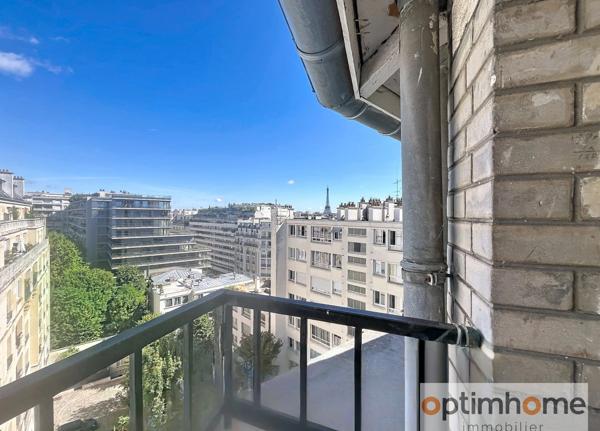 PARIS 16ᵉ - VOTRE PIED-À-TERRE AU-DESSUS DES TOITS - Appartement à vendre 2 pièces - AUTEUIL/JASMIN