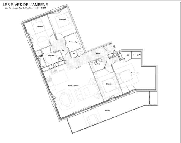 Appartement à vendre 5 pièces 118 m² Riom