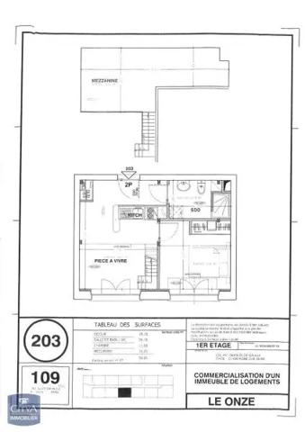 Appartement à louer 2 pièces 51.11m²