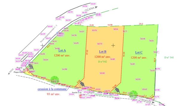 A VENDRE TROIS PARCELLES CONSTRUCTIBLES 1200 m2 20129 BASTELICACCIA