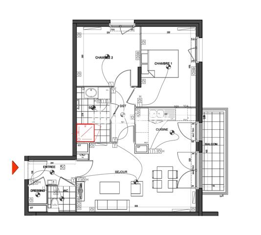 Appartement 3 pièces - 63 m² Exclusivité efficity