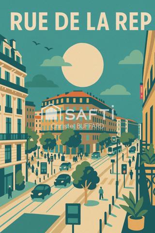 T3 meublé lumineux – Quartier République / Charles Plumier – 2e Marseille