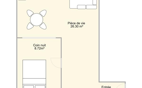 Appartement à vendre    2 pièces • 44,39 m2 La Rochelle