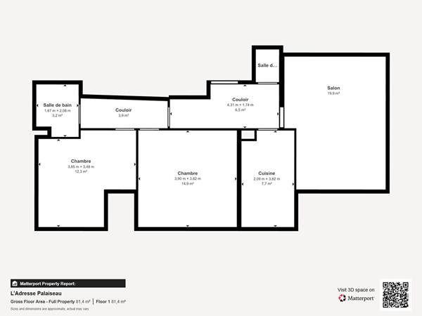Appartement Massy 3 pièce(s) 64.18 m2