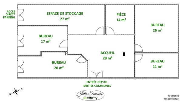 Bureau
         6 pièces
        - 144 m² Exclusivité 308 000 € *