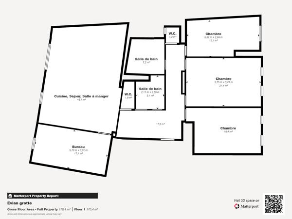 Appartement 4 pièces vue lac et garage – Évian-les-Bains
