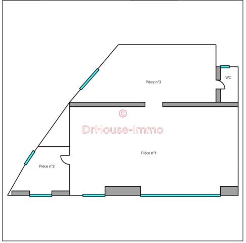 Commerce à vendre 3 pièces de 53 m²