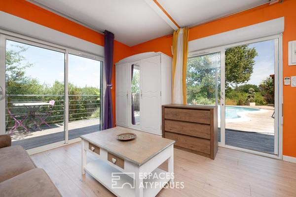 Plain-pied provençal avec piscine et dépendances sur les hauteurs de Castres
