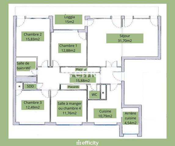 Appartement 5 pièces - 122 m² Bien prestige