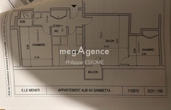 Appartement à ALBI, 81000 - 3 pièces 56m²