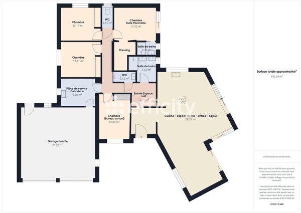 Maison 5 pièces - 142 m² Exclusivité efficity