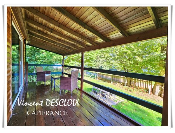 Chalet à vendre 3 pièces au bord du Lac des Settons, sur terrain clos de 486m²