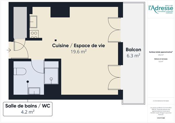 Appartement Maisons Alfort 1 pièce(s) 25.33 m2