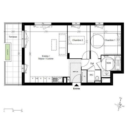 Appartement à vendre 3 pièces 65 m² Saint-Laurent-du-Var