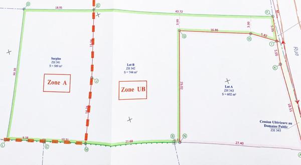 Terrain à bâtir proche toutes commodités 602 m² - Vernantes (49390)