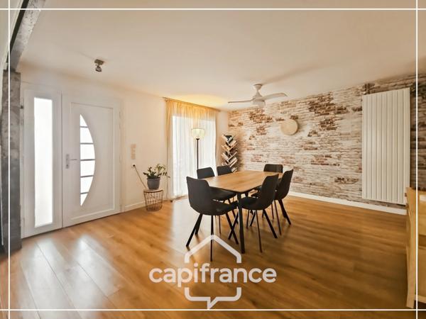 Maison en pierre pleine de charme 170 m², 4 chambres, un bureau, jardin clos, commodités et bus à pied