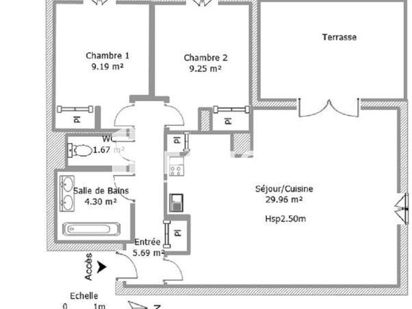 Location Appartement 3 pièces 60.06 m² - 2 ET 4 CHEMIN DU VIEUX CANAL Carcassonne 11000