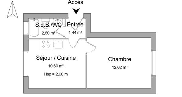 À vendre Appartement 2 pièces 26.66 m² - Paris 75007