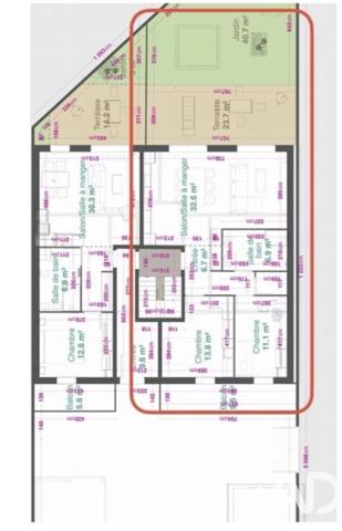 Appartement à vendre 3 pièces 75 m² Tiercelet