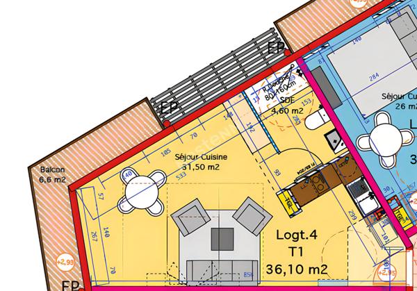 A VENDRE APPARTEMENT NEUF T1 À SAINTE-ANNE, VUE MER