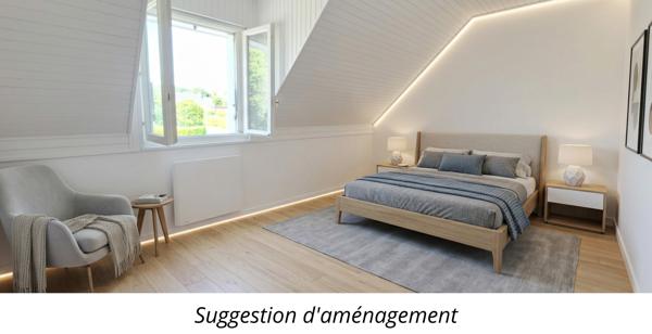 Fouesnant, bourg à pied, jolie maison de 4 chambres, sur un beau terrain arboré de 700 m² !