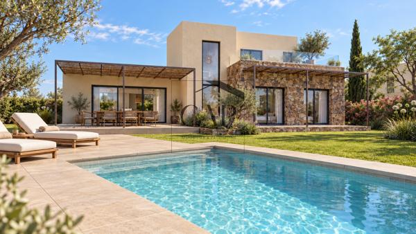 Élégante villa T5 neuve, proche Saint-Cyprien, entre mer et macquis