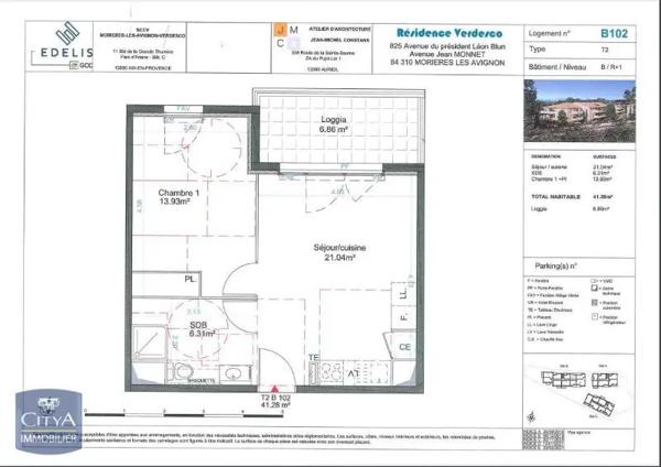 Appartement à louer 2 pièces 41.28m² Morières-lès-Avignon (84310)