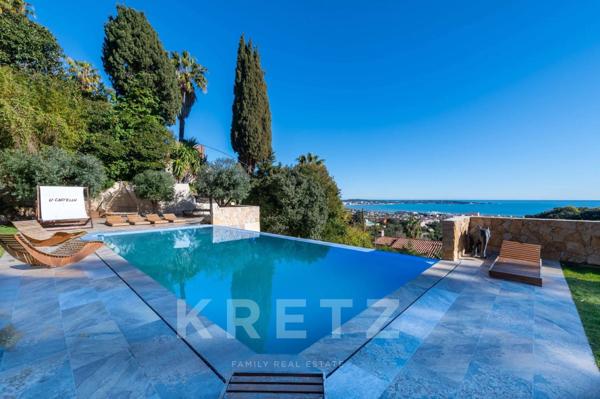 Villa vue mer panoramique Hauteur de Golfe Juan