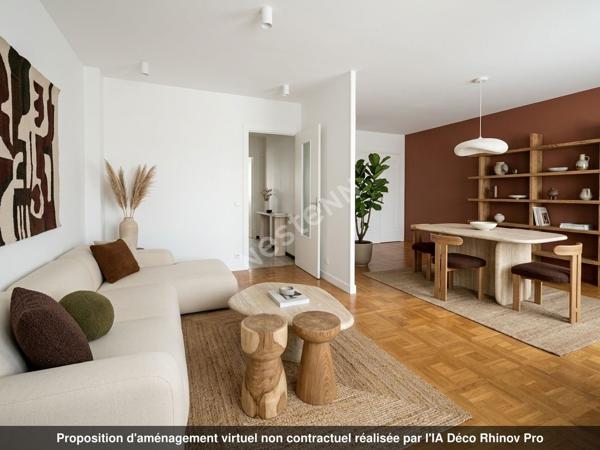 République Villeurbanne - Spacieux T5 traversant de 105 m² avec balcon, cave et stationnement
