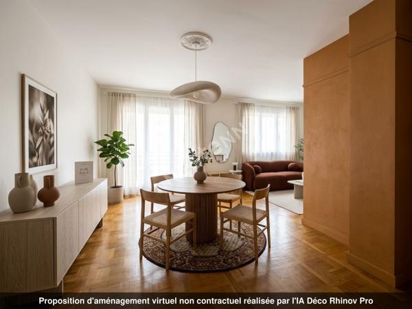 République Villeurbanne - Spacieux T5 traversant de 105 m² avec balcon, cave et stationnement