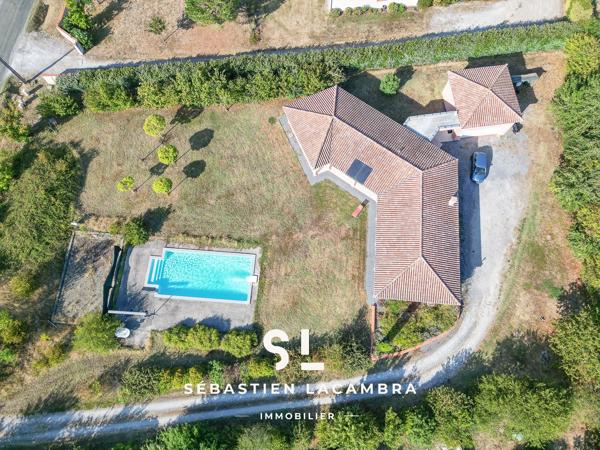 Maison de plain-pied avec piscine, 4 chambres et 3 008 m² de terrain