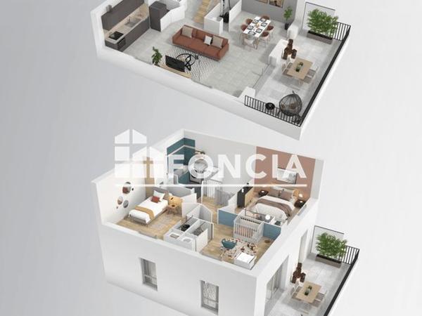 Location Appartement 4 pièces 84.27 m² - RESIDENCE REFLETS JARDIN - 9 RUE ROMY SCHNEIDER Dijon 21000