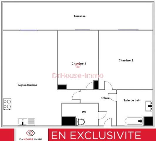 Appartement à vendre 3 pièces de 57 m²